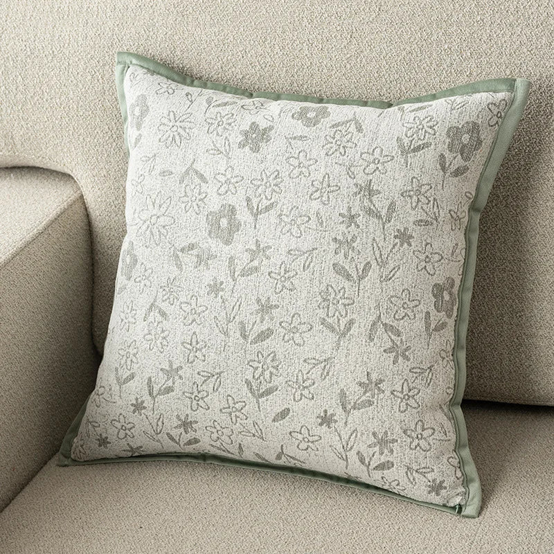 Eleganza Luxury Chenille Throw Pillow Covers - Jacquard Cushion Cases
