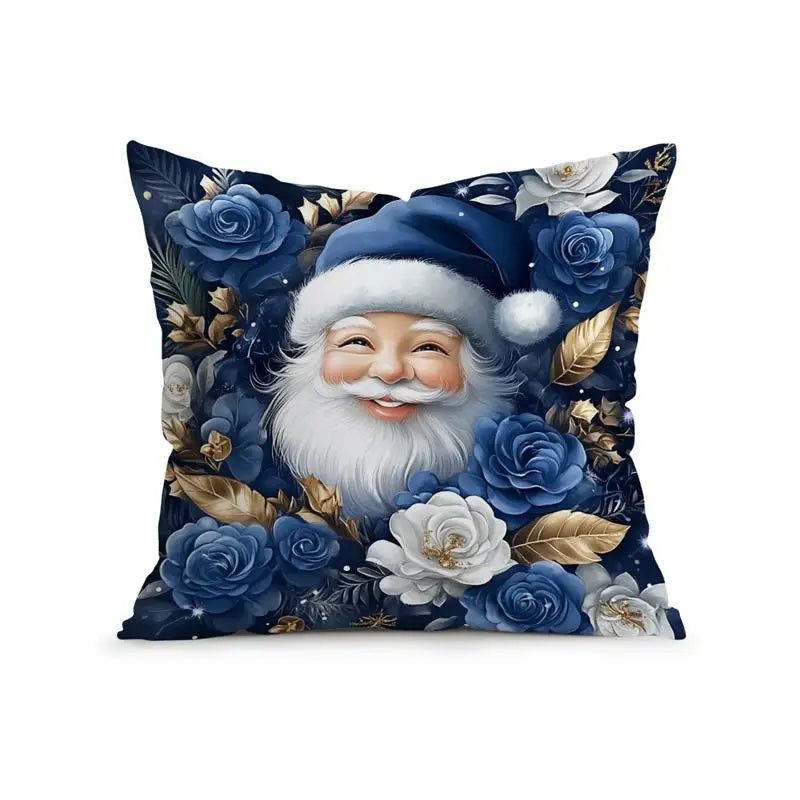 Paya Christmas Throw Pillow Cover - Santa & Winter Wonderland Design (Multiple Sizes)