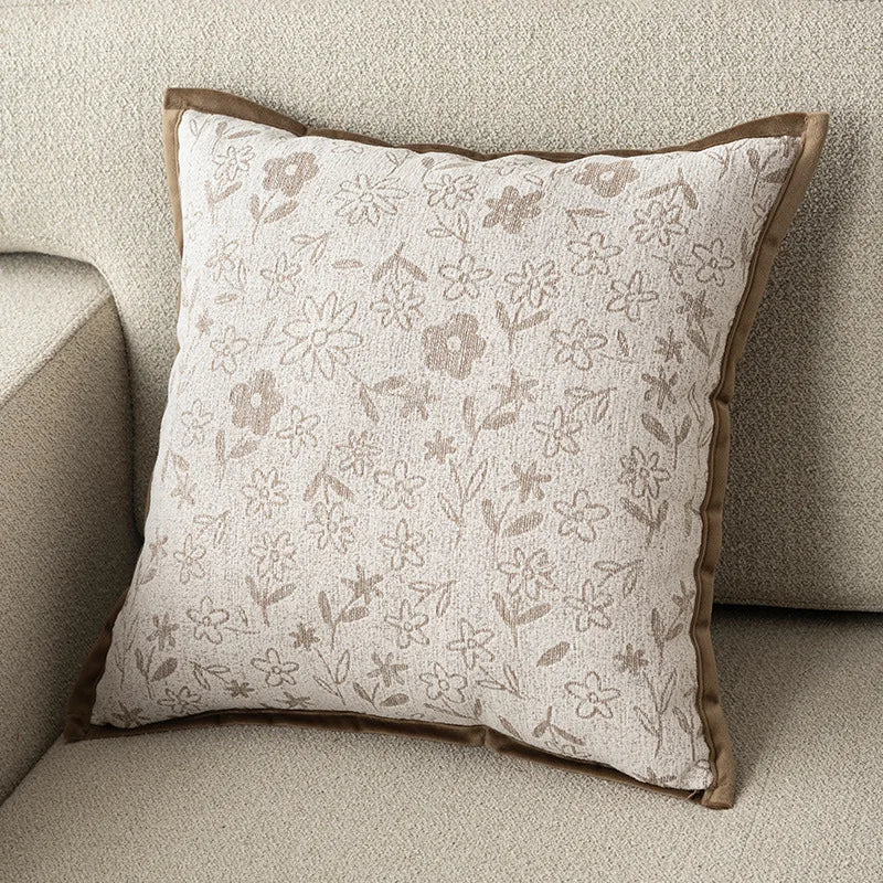 Eleganza Luxury Chenille Throw Pillow Covers - Jacquard Cushion Cases