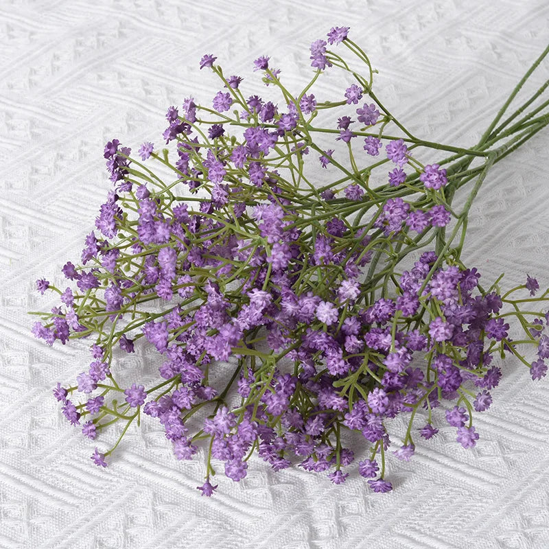 Skies artificial baby's breath 52cm purple bunch soft pastel tone