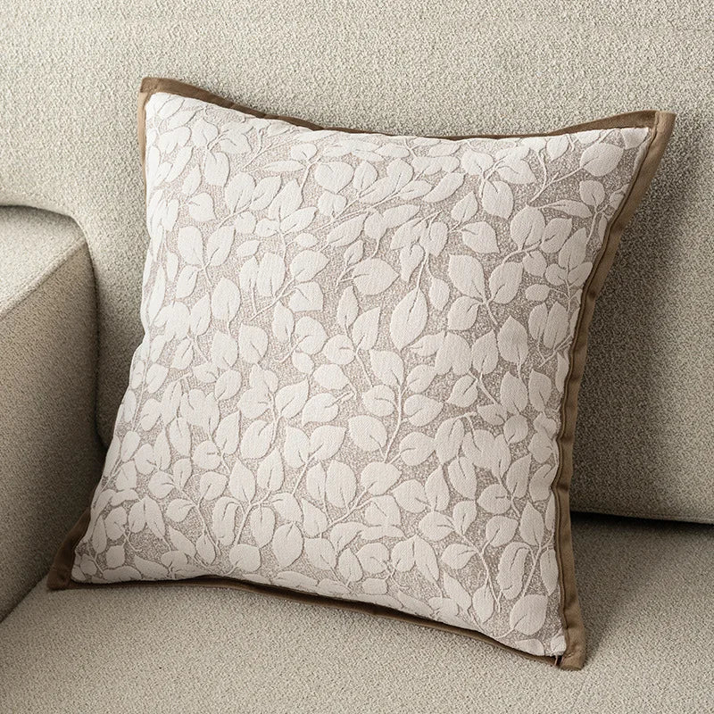Eleganza Luxury Chenille Throw Pillow Covers - Jacquard Cushion Cases