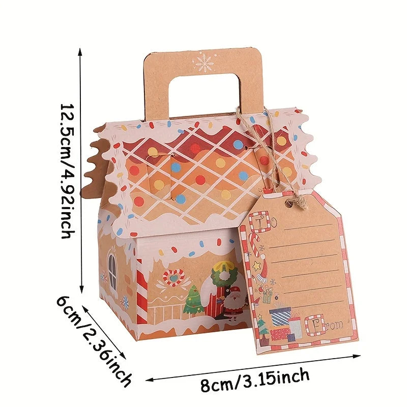 Vera Christmas Gingerbread House Gift Boxes (5/10pcs) - Holiday Cookie Packaging