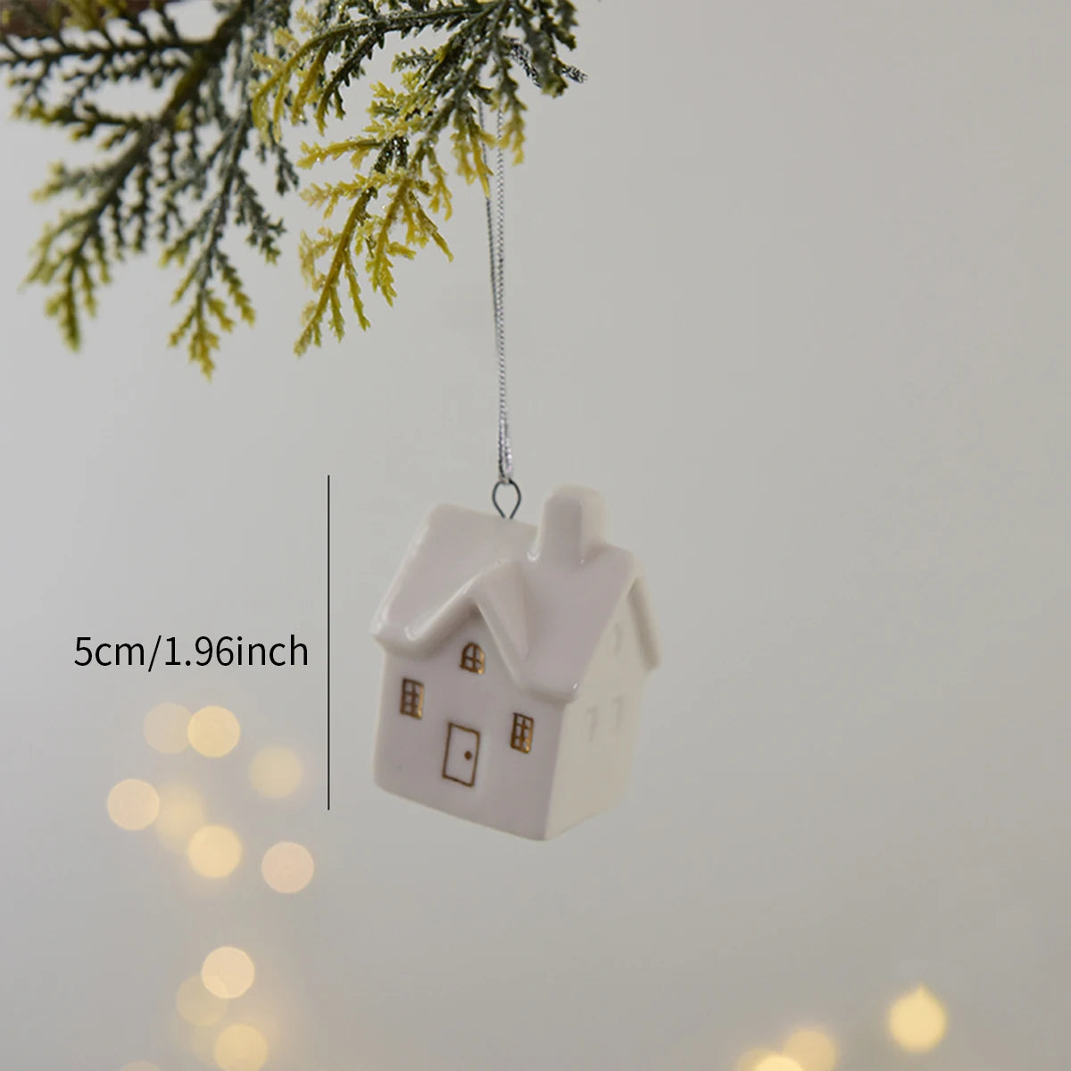 Pearly Christmas Hollow Ceramic Elk Pendant - Premium Holiday Tree Decoration