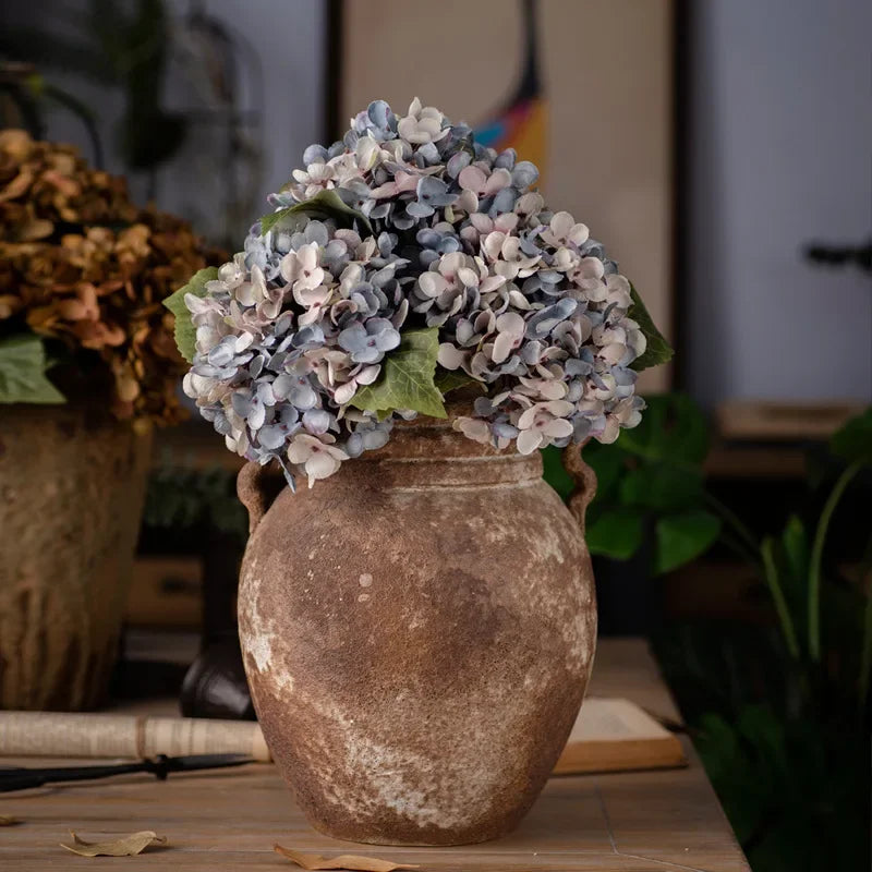 Lipsy artificial hydrangea purple flower in terracotta pot display