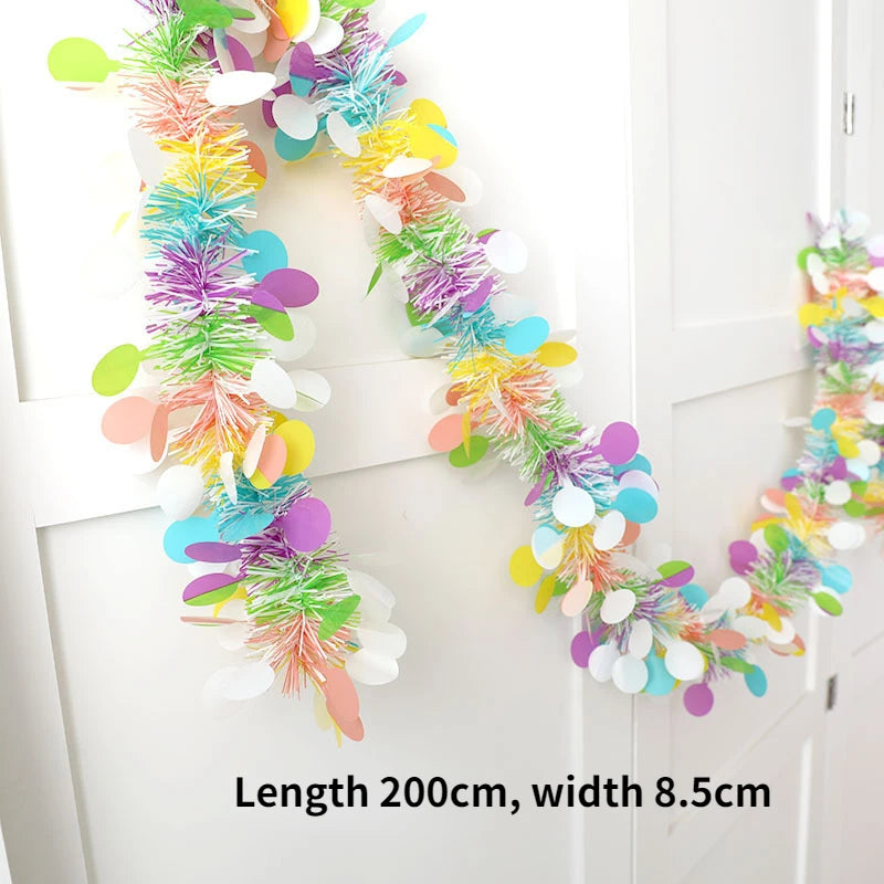 Solava 6ft Christmas Eucalyptus Garland - Artificial White Flowers Holiday Decor