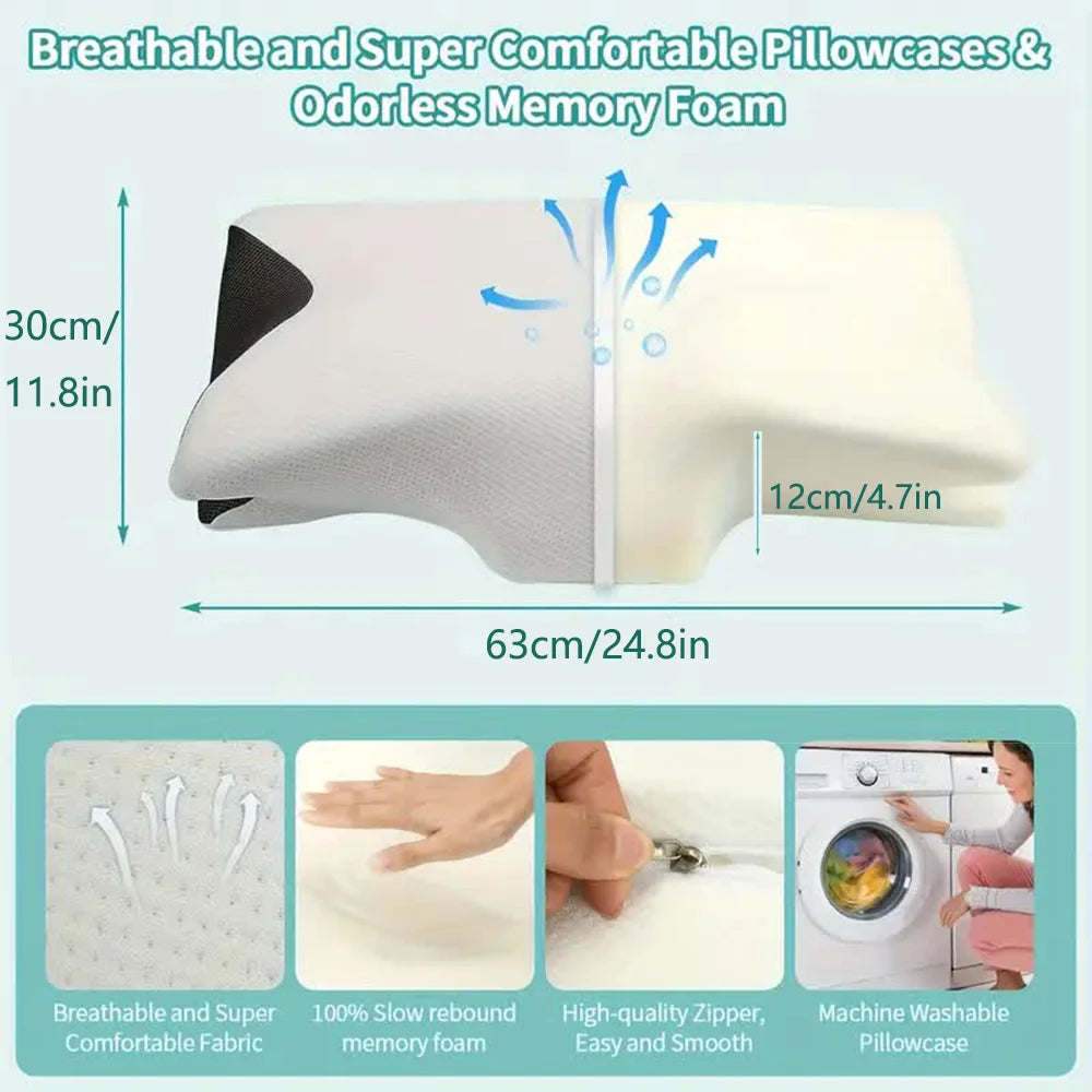 Butterfly Memory Foam Cervical Pillow - Orthopedic Neck Support