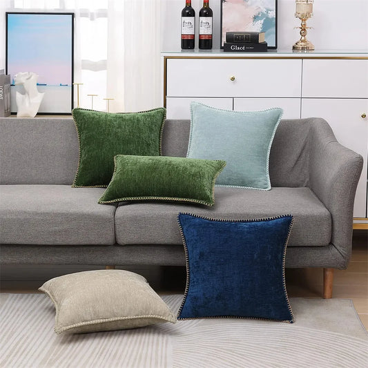 Maxima Chenille Velvet Cushion Covers 40x40 50x50cm