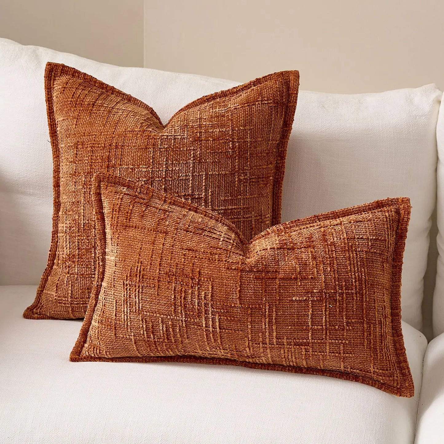 Masy Chenille Cushion Cover - Bamboo Yarn Textured Throw Pillow Case