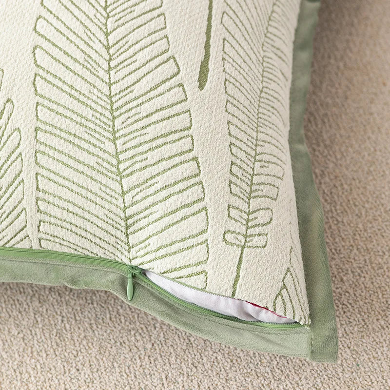 Eleganza Luxury Chenille Throw Pillow Covers - Jacquard Cushion Cases