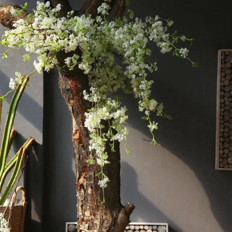 Fair Lady white artificial snow willow 100cm elegant wedding centerpiece