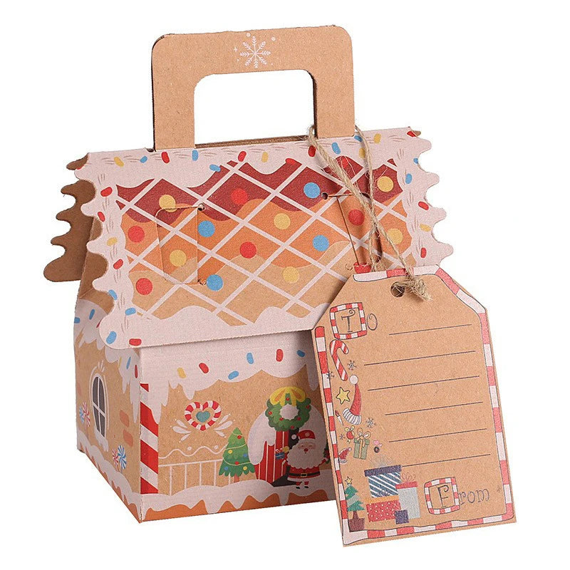 Vera Christmas Gingerbread House Gift Boxes (5/10pcs) - Holiday Cookie Packaging