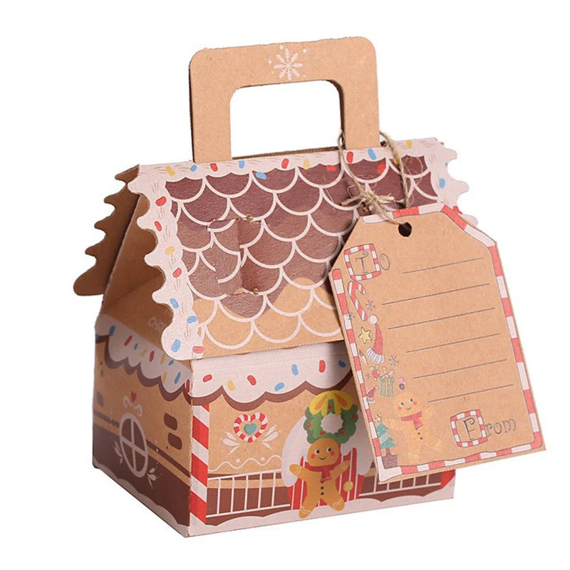 Vera Christmas Gingerbread House Gift Boxes (5/10pcs) - Holiday Cookie Packaging