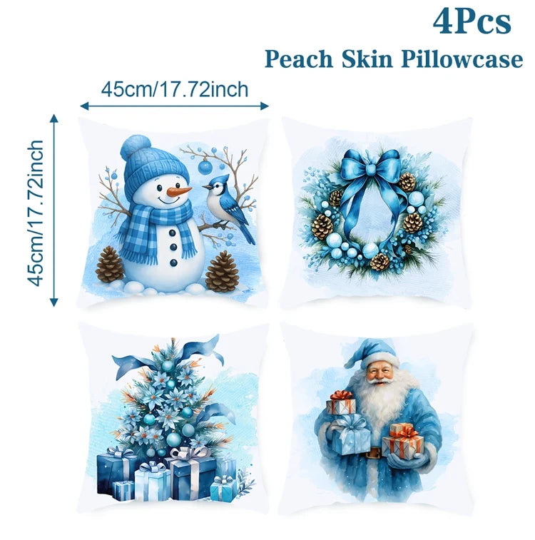 Micasa Christmas Cushion Covers 4-Pack - Holiday Pillow Cases