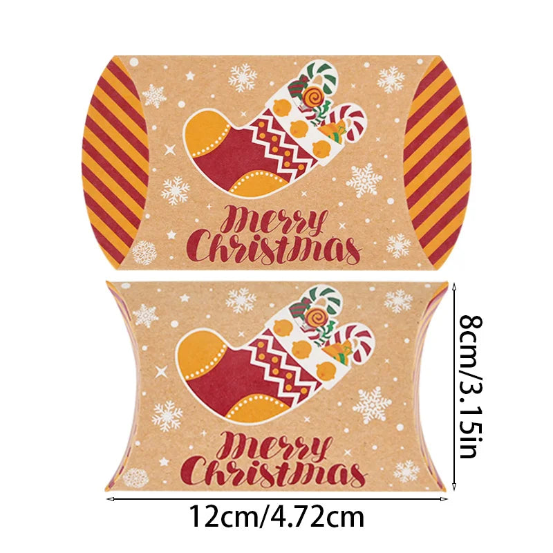 Jingle Christmas Candy Gift Boxes - 10pcs Cookie Snack Packaging