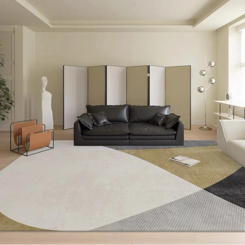 Cloudee Velvet Circle Carpet - Nordic Wabi-Sabi Living Room Rug