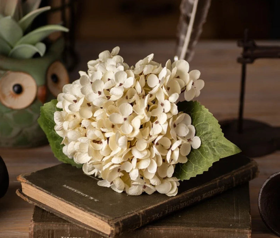 Lipsy artificial hydrangea yellow cream flower bright cheerful