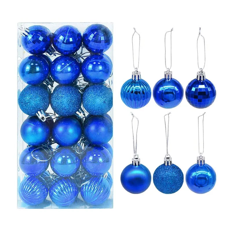 Amara 36Pcs Christmas Ball Ornaments 4cm - Shatterproof Holiday Tree Decoration Set
