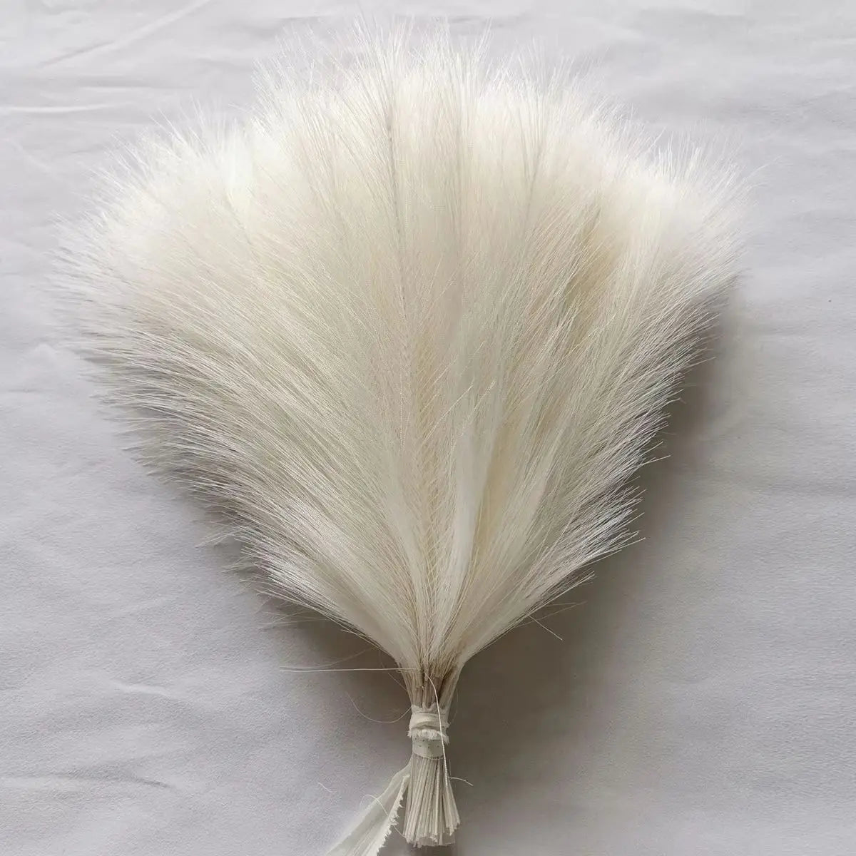 Cream pampas grass 42cm - 10pcs synthetic dried grass for modern decor
