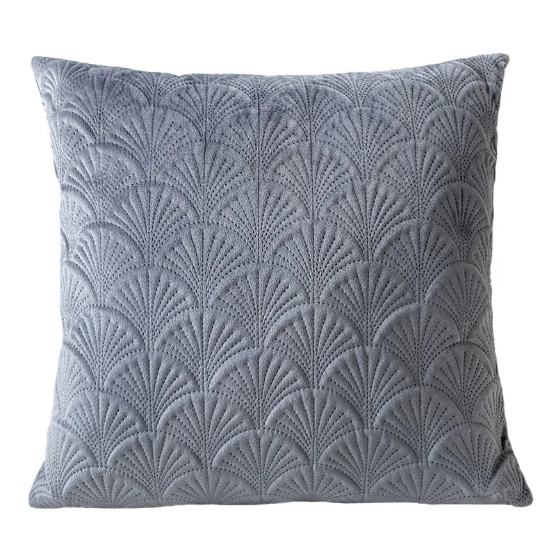 Fann Velvet Cushion Cover - Shell Pattern Double Sided Pillowcase
