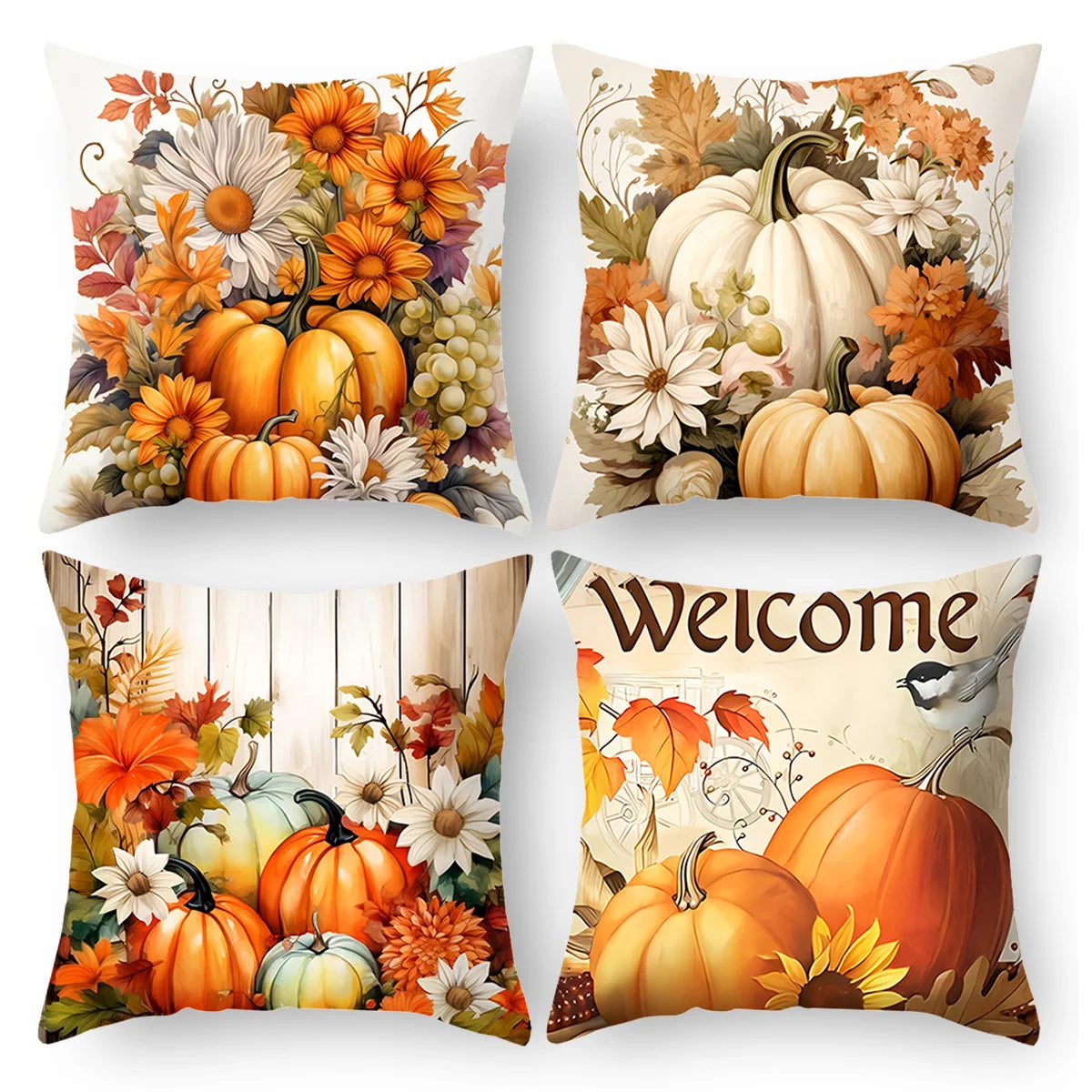 Venita 4PCS Christmas Cushion Covers - Merry Christmas Pillow Cases for Holiday Decor