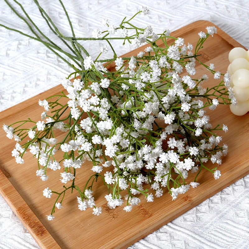 Skies artificial baby's breath 52cm white color bunch