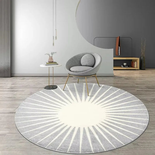 Sunflower Round Rug - Anti-Slip Short Pile Carpet