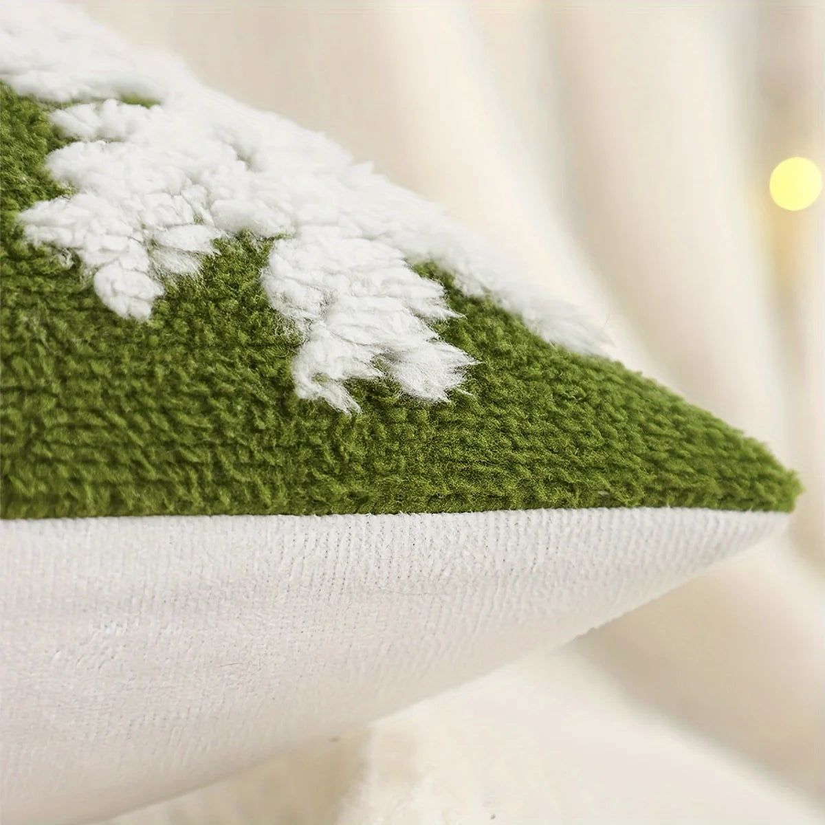 Lumi Christmas Snowflake Pillow Cover - Plush Jacquard