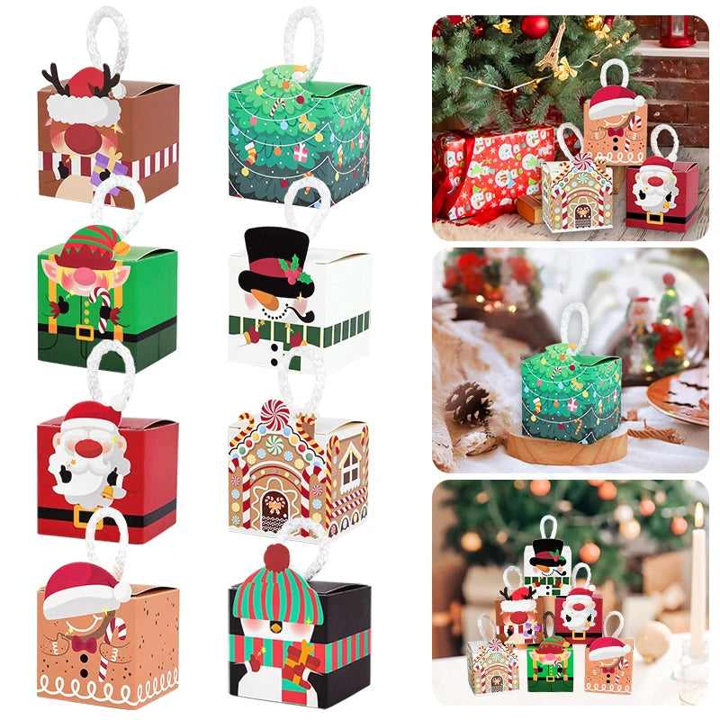 Luna Christmas Tree Gift Boxes (10pcs) - Holiday Cookie & Candy Packaging