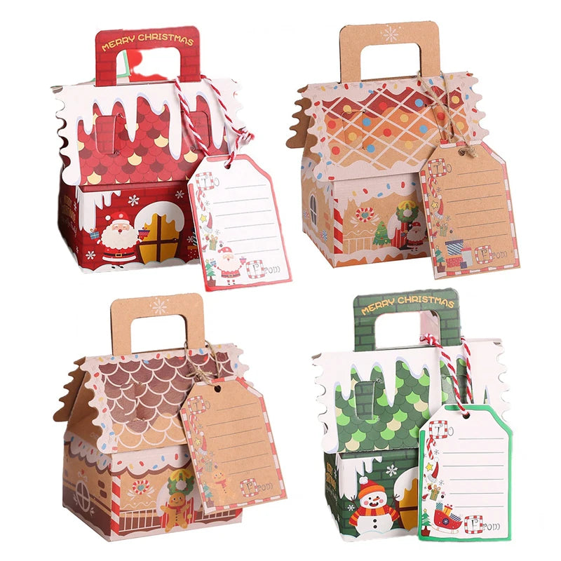 Vera Christmas Gingerbread House Gift Boxes (5/10pcs) - Holiday Cookie Packaging