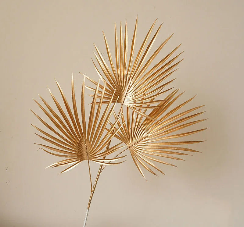 Golden eucalyptus rose artificial flower close-up detail