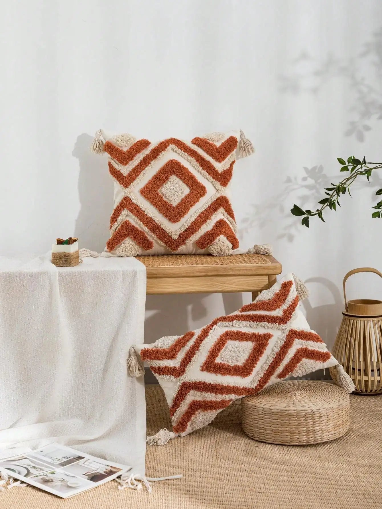 Maya Nordic Moroccan Tufted Pillow Covers