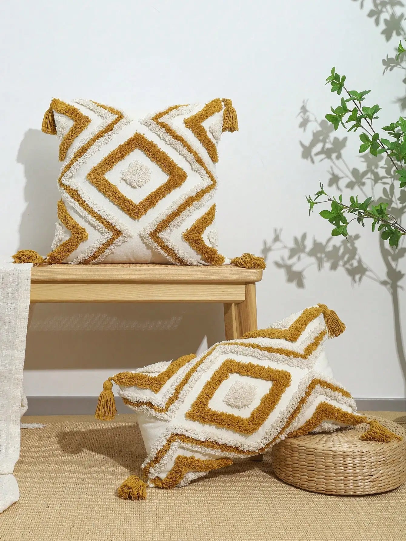 Maya Nordic Moroccan Tufted Pillow Covers