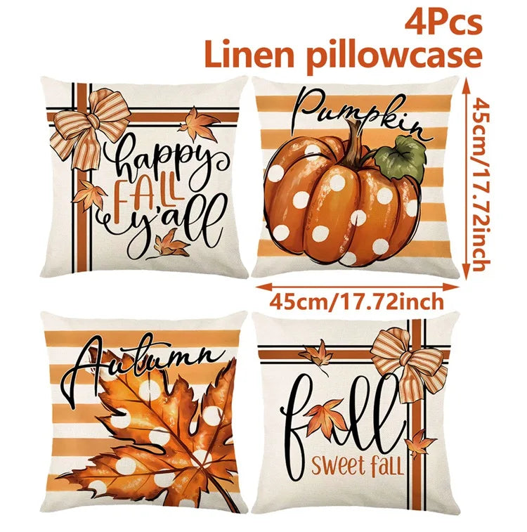 Venita 4PCS Christmas Cushion Covers - Merry Christmas Pillow Cases for Holiday Decor