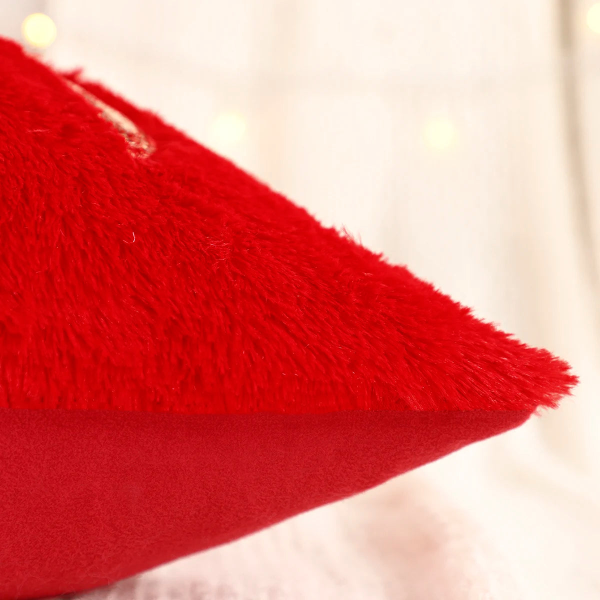 Hana Gold Sequin Christmas Tree Pillow Cover - Plush Embroidered Throw Cushion