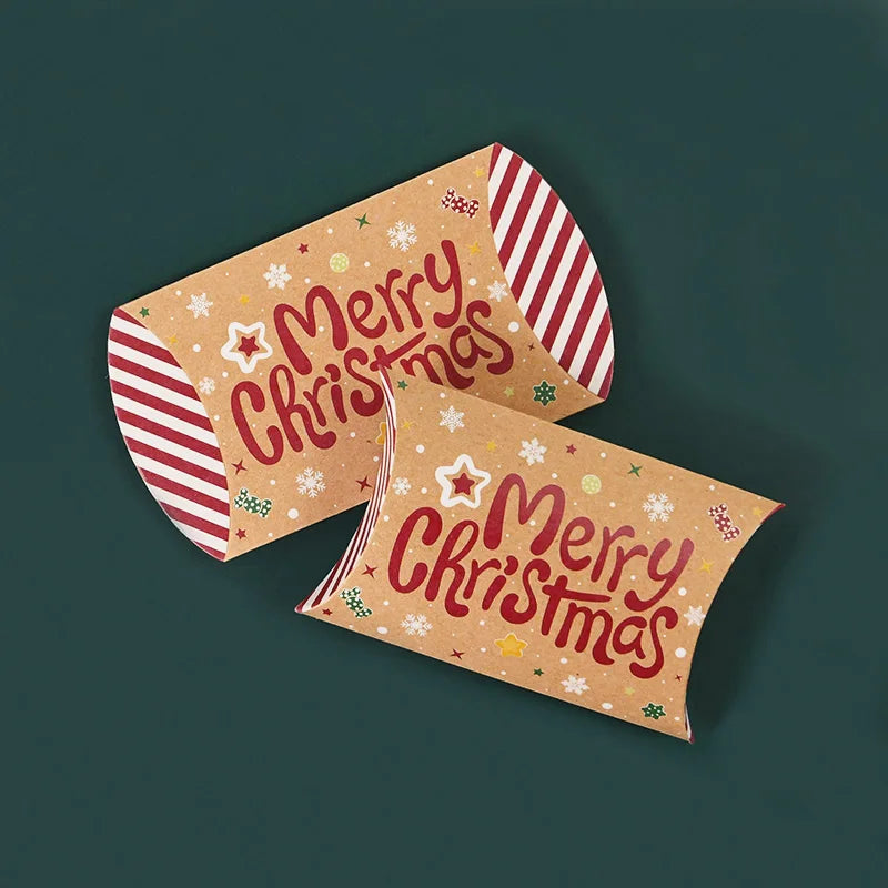 Jingle Christmas Candy Gift Boxes - 10pcs Cookie Snack Packaging