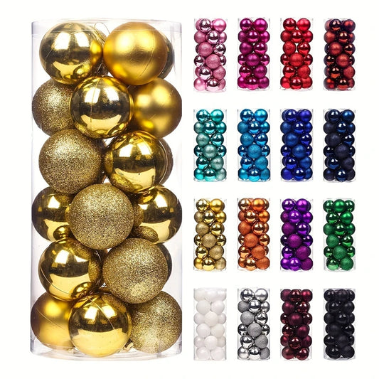 Morris Shatterproof Christmas Ball Ornaments - 30mm & 40mm Safe Holiday Tree Decorations
