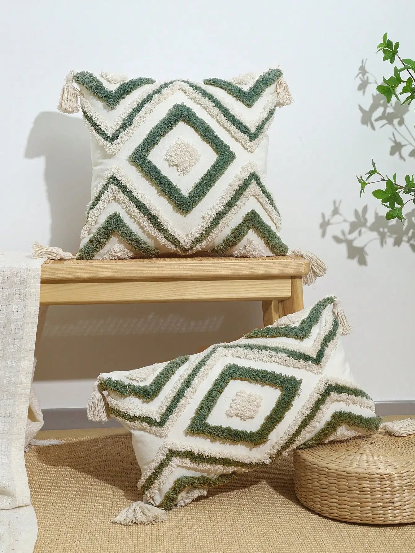 Maya Nordic Moroccan Tufted Pillow Covers