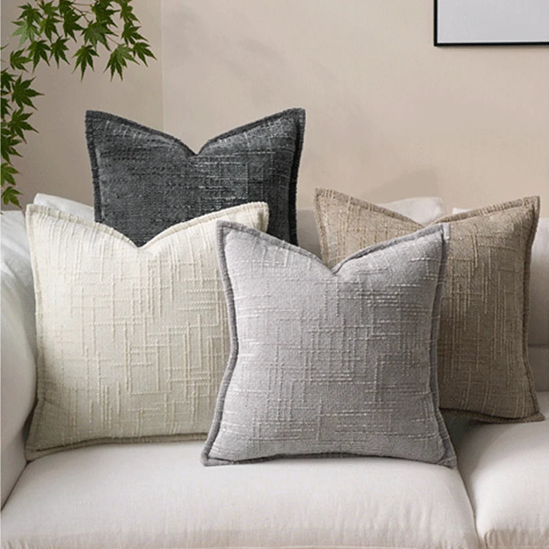 Masy Chenille Cushion Cover - Bamboo Yarn Textured Throw Pillow Case