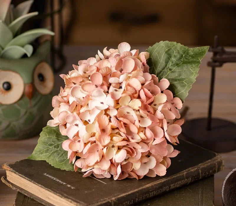 Lipsy artificial hydrangea coral peach flower warm tone