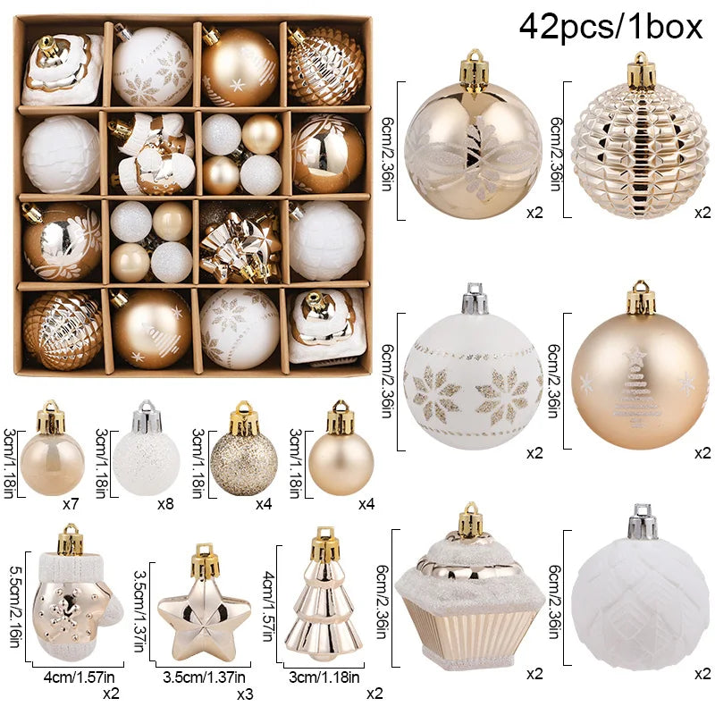 Bella Christmas Ball Ornaments Champagne - Premium Holiday Tree Decoration