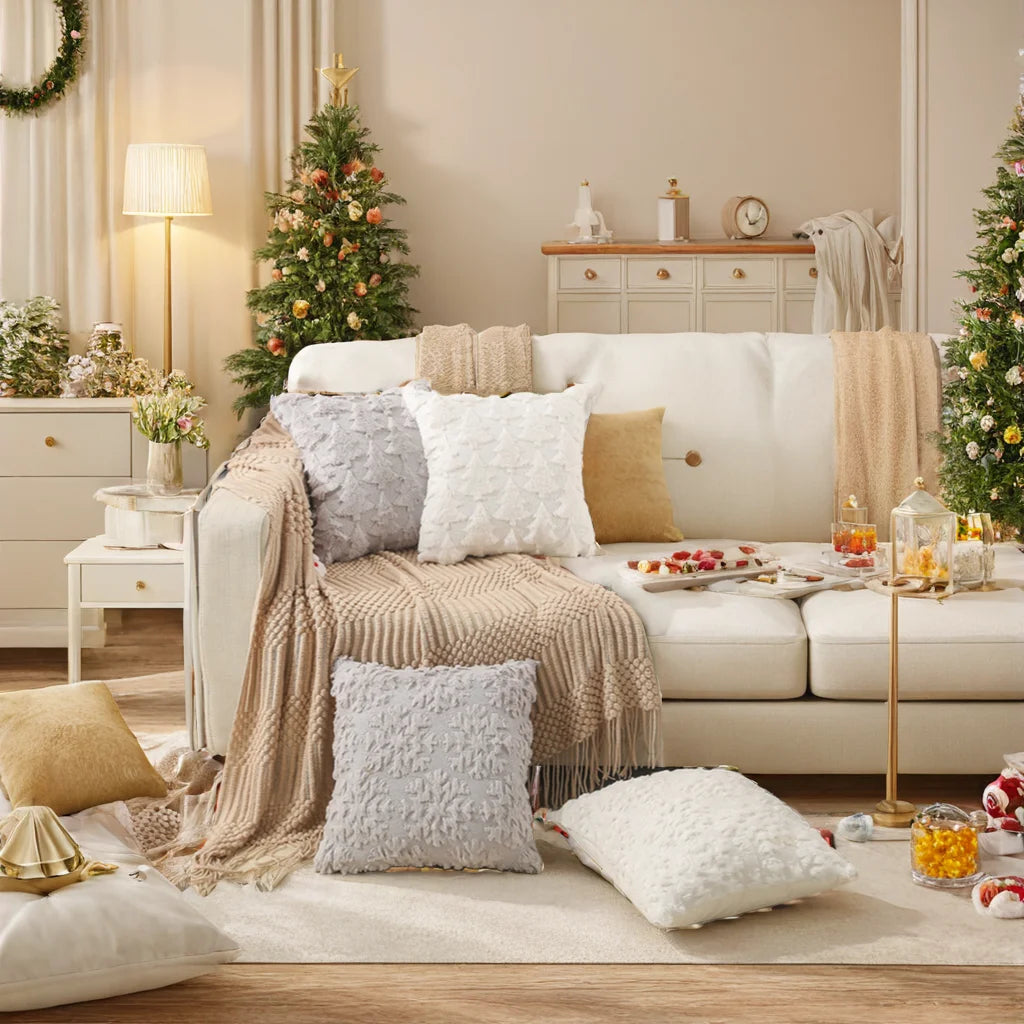 Casanova Nordic Christmas Pillow Covers - Minimalist Sofa Cushion Covers