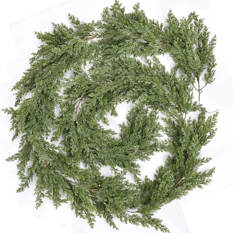 Maxira Premium Norfolk Pine Garland - 6.2ft Christmas Greenery Decor