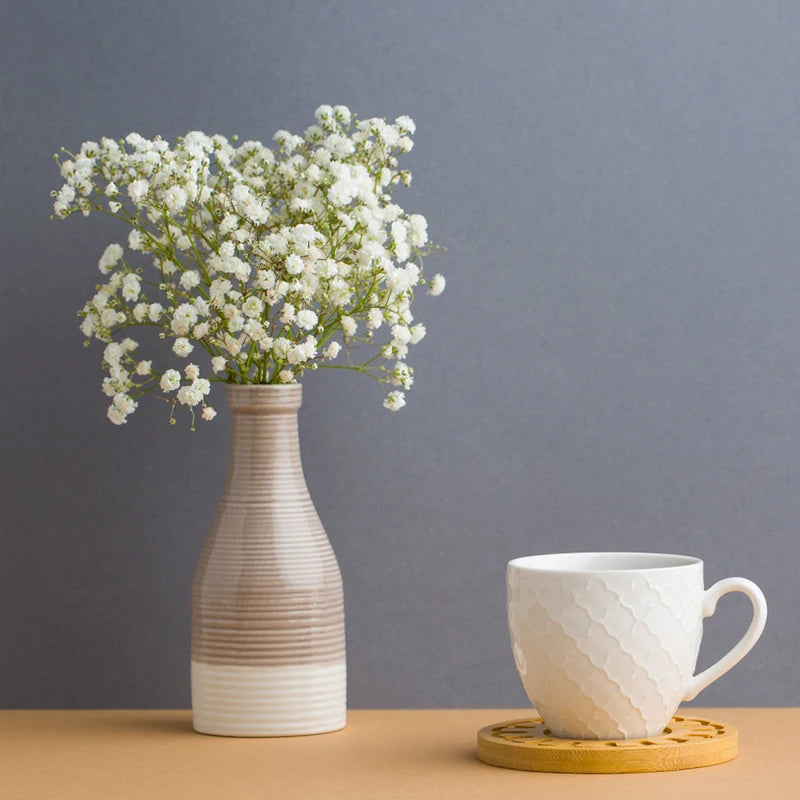 Skies artificial baby's breath 52cm brown beige in terracotta pots styling