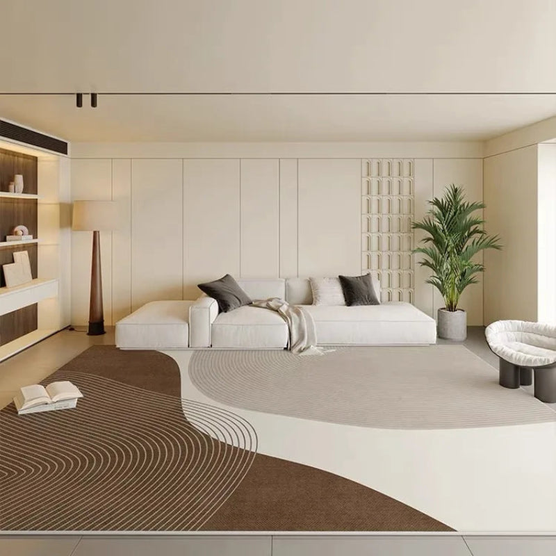 Cloudee Velvet Circle Carpet - Nordic Wabi-Sabi Living Room Rug