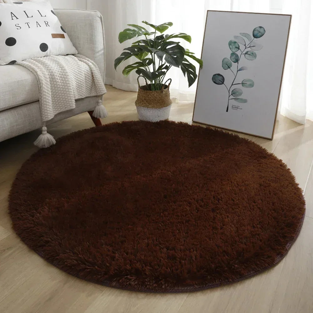 Kiddle Bubble Kiss Round Plush Rug 40cm - Soft Thick Pile Carpet
