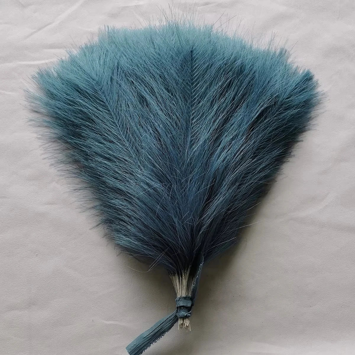 Teal green pampas grass 42cm - artificial dried grass for unique home accents