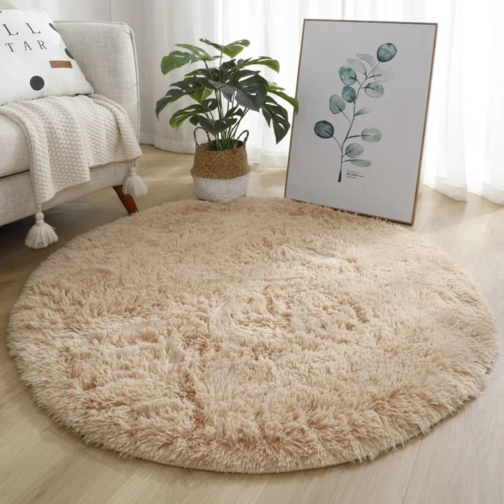 Kiddle Bubble Kiss Round Plush Rug 40cm - Soft Thick Pile Carpet