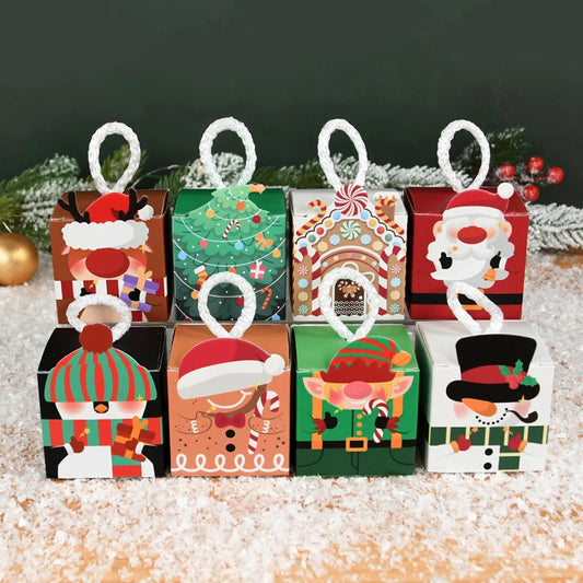 Luna Christmas Tree Gift Boxes (10pcs) - Holiday Cookie & Candy Packaging