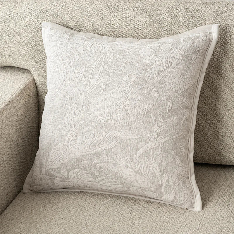 Eleganza Luxury Chenille Throw Pillow Covers - Jacquard Cushion Cases