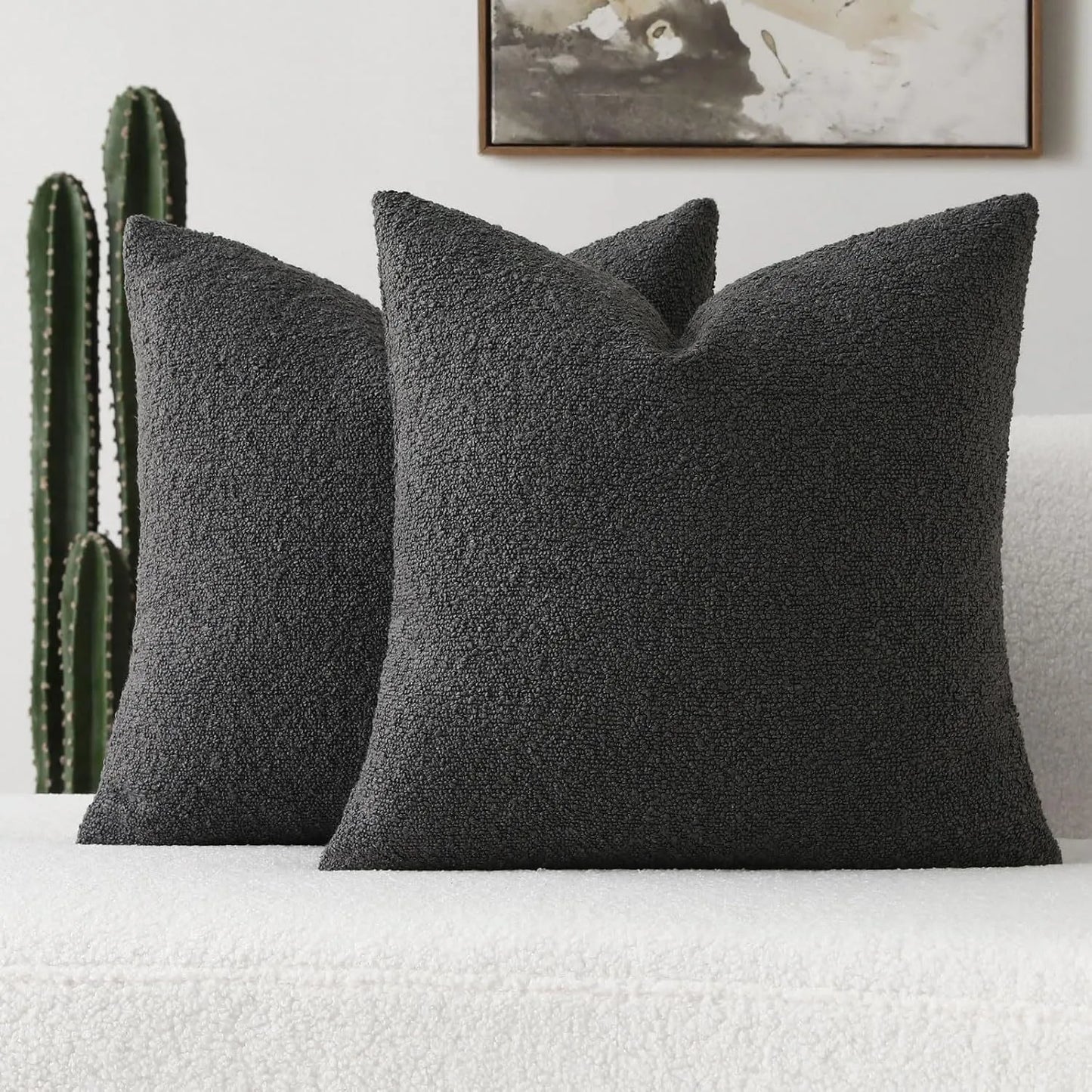 Xoco Soft Loop Yarn Teddy Fleece Pillow Cover - Lamb Wool-Like Texture
